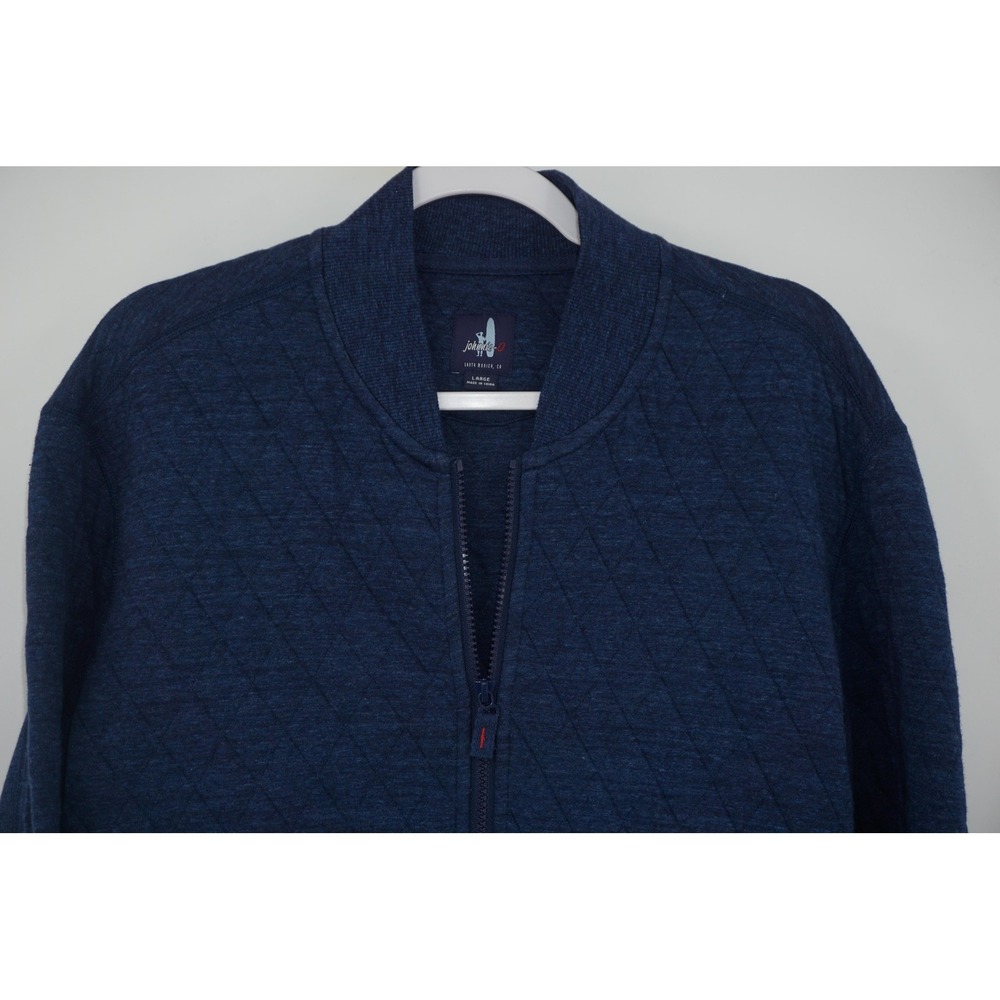 Johnnie-O Bently Quilted Baseball Jacket Full Zip Pockets Casual Men's Large‎
